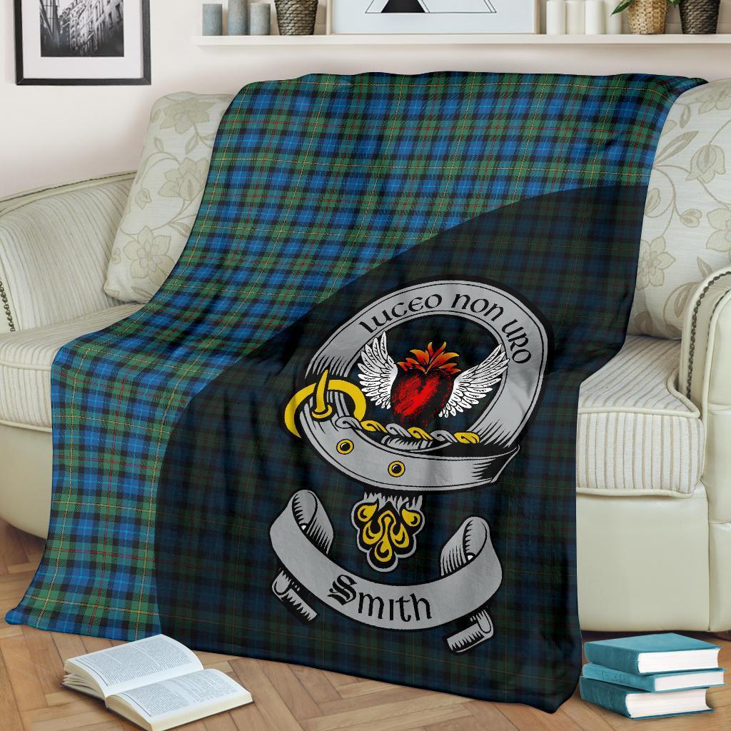 Smith Ancient Tartan Crest Blanket Wave Style