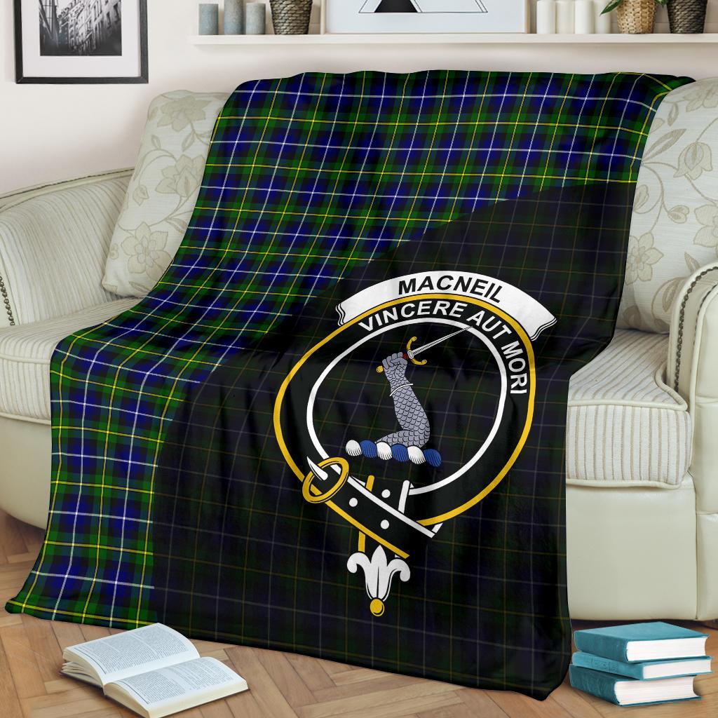 MacNeill of Barra Modern Tartan Crest Blanket Wave Style