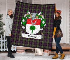 Rennie Family Coat of Arms Tartan Quilt SP