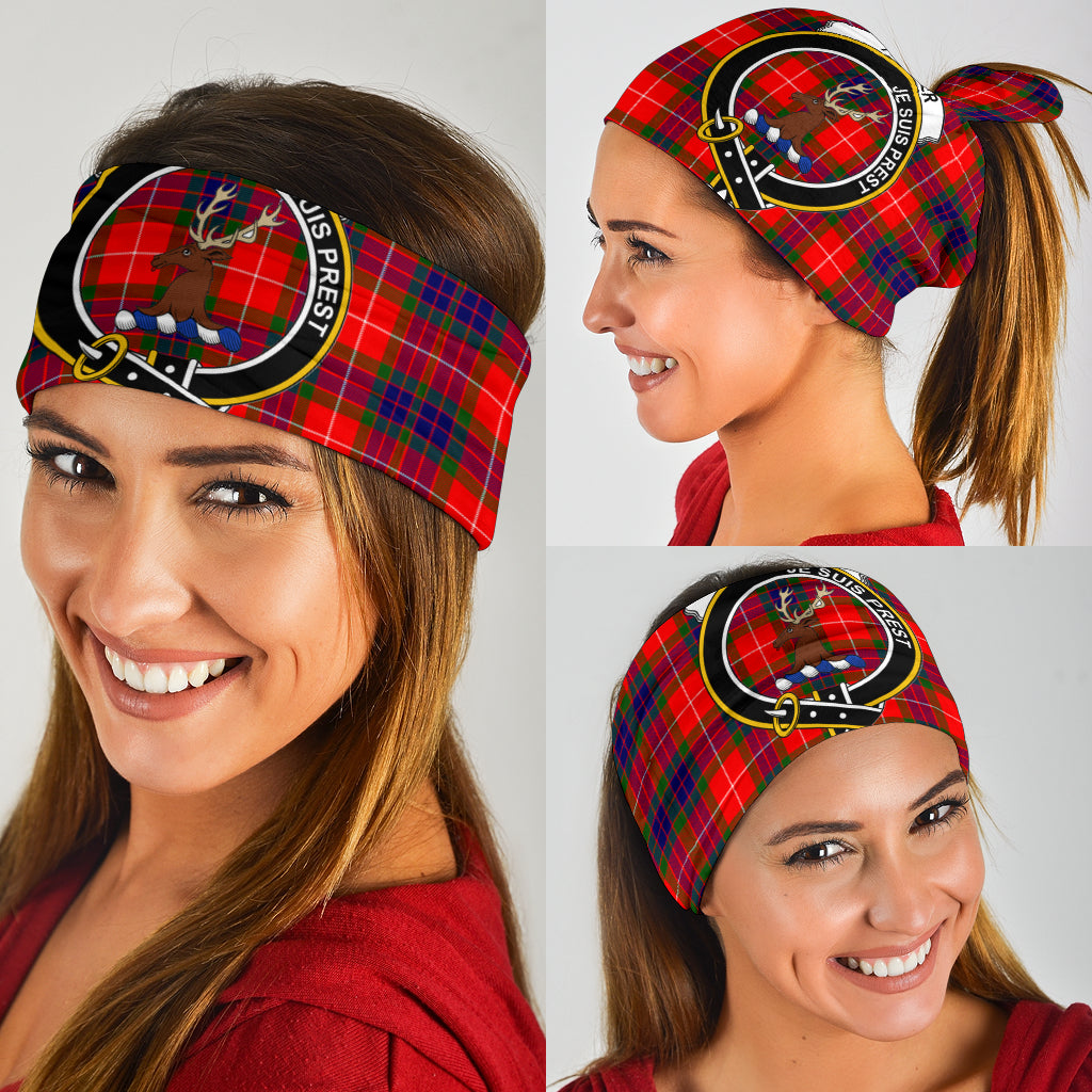 Fraser Modern Tartan Crest Bandana - Neck Gaiter