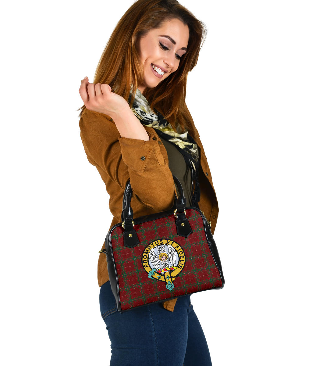 Carruthers Family Tartan Official Crest Shoulder Handbags