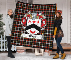 Black Tartan Crest Quilt - SP