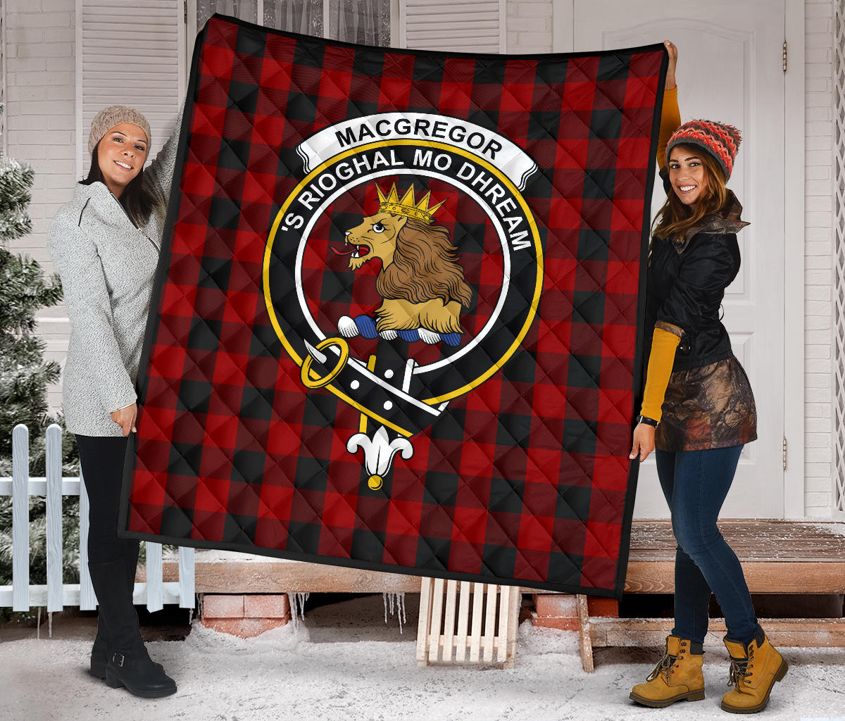 Rob Roy Macgregor Tartan Crest Quilt - SP