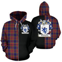 McCreery Tartan Crest Zipper Hoodie - Half Of Me Style