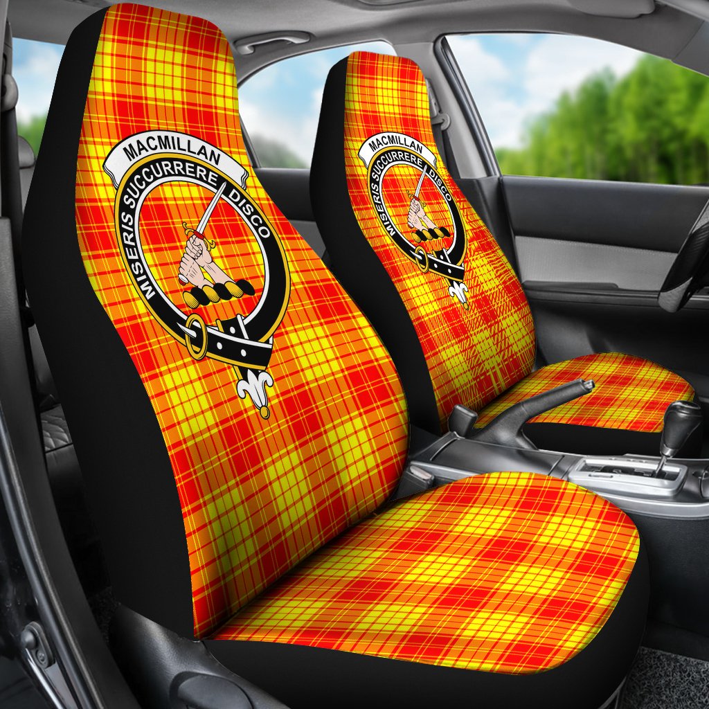 Macmillan Family Tartan Crest Car Seat Cover