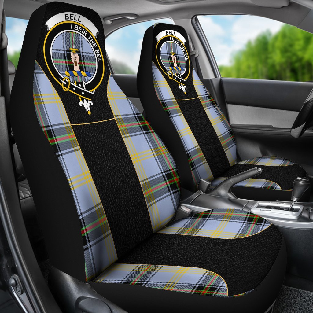 Bell of the Borders Tartan Crest Car Seat Cover - Special Version