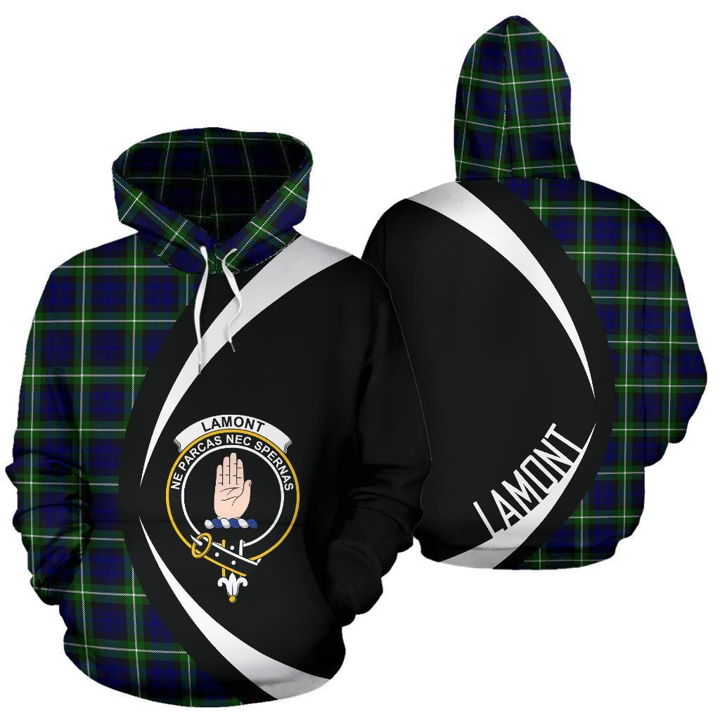 Lamont Modern Tartan Crest Hoodie - Circle Style