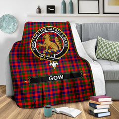 Gow (or McGouan) Tartan Crest Blankets