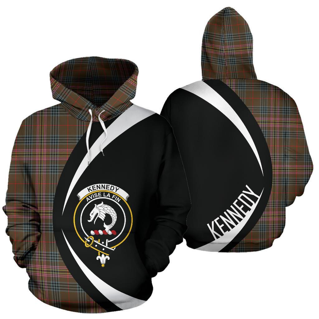 Kennedy Weathered Tartan Crest Hoodie - Circle Style