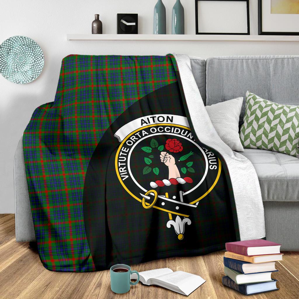 Aiton Family Tartan Crest Blanket - 3 Sizes