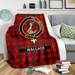 Wallace Tartan Crest Blankets