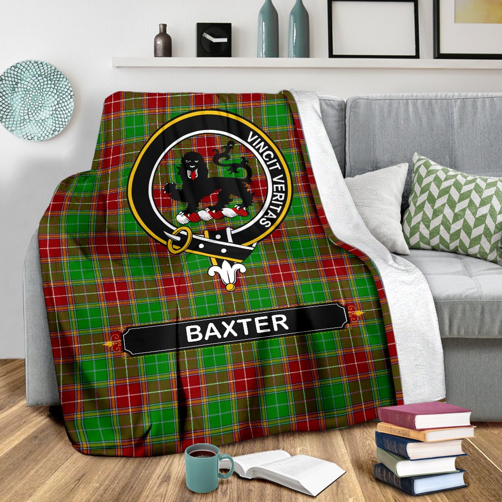 Baxter Family Tartan Crest Blanket - 3 Sizes