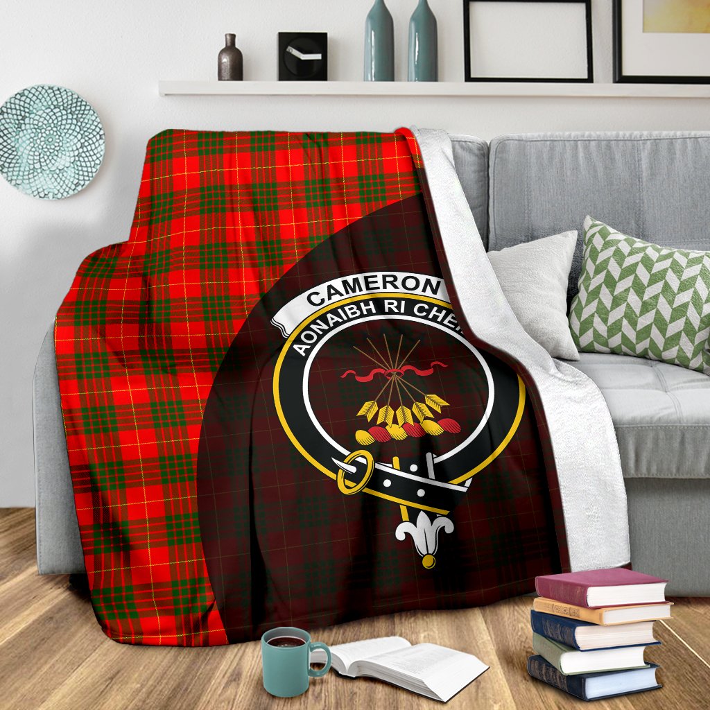 Cameron Modern Tartan Crest Blanket Wave Style