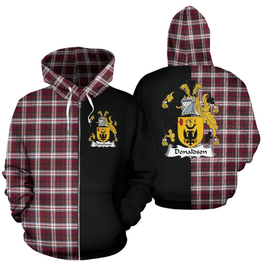 Donaldson Tartan Crest Zipper Hoodie - Half Of Me Style