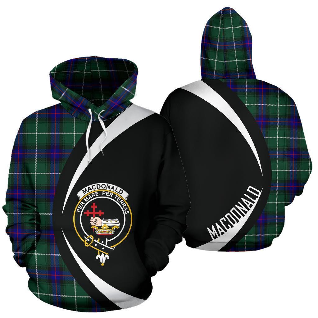 MacDonald of the Isles Hunting Modern Tartan Crest Hoodie - Circle Style