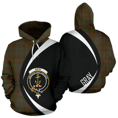 Gray Tartan Crest Hoodie - Circle Style