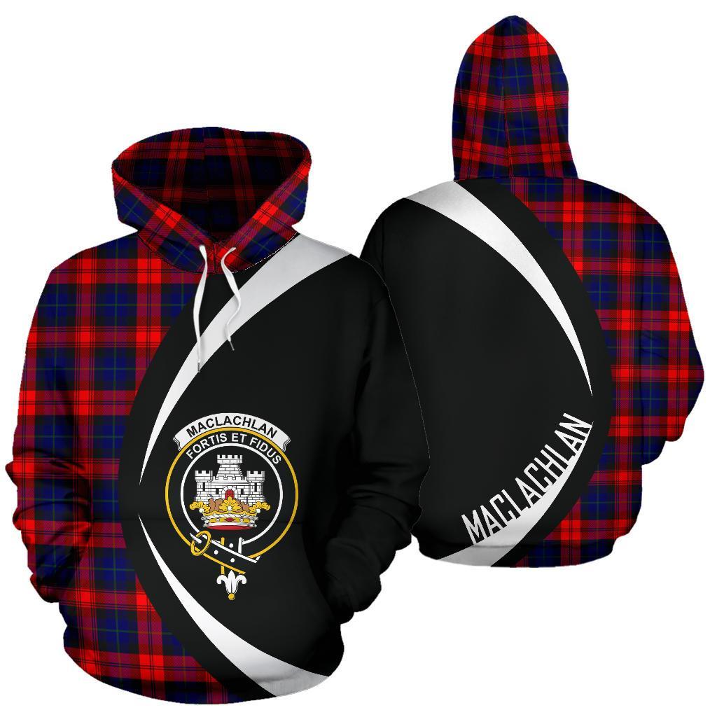 MacLachlan Modern Tartan Crest Hoodie - Circle Style