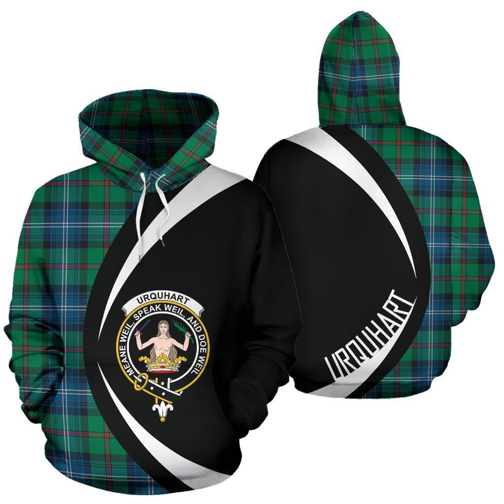 Urquhart Ancient Tartan Crest Hoodie - Circle Style