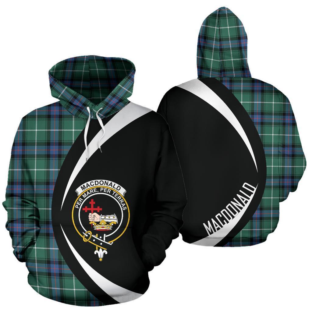 MacDonald of the Isles Hunting Ancient Tartan Crest Hoodie - Circle Style