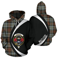MacLeod of Harris Weathered Tartan Crest Hoodie - Circle Style