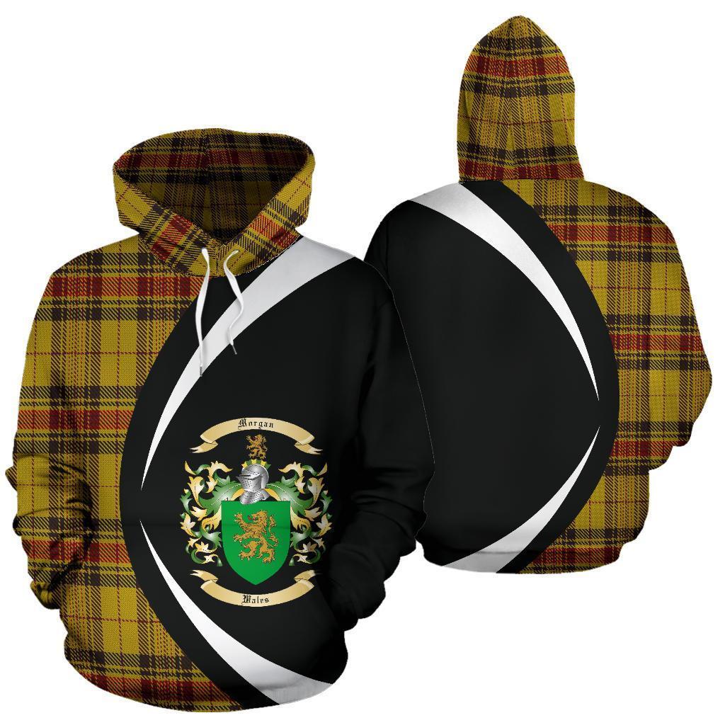Morgan Of Wales Tartan Crest Hoodie - Circle Style