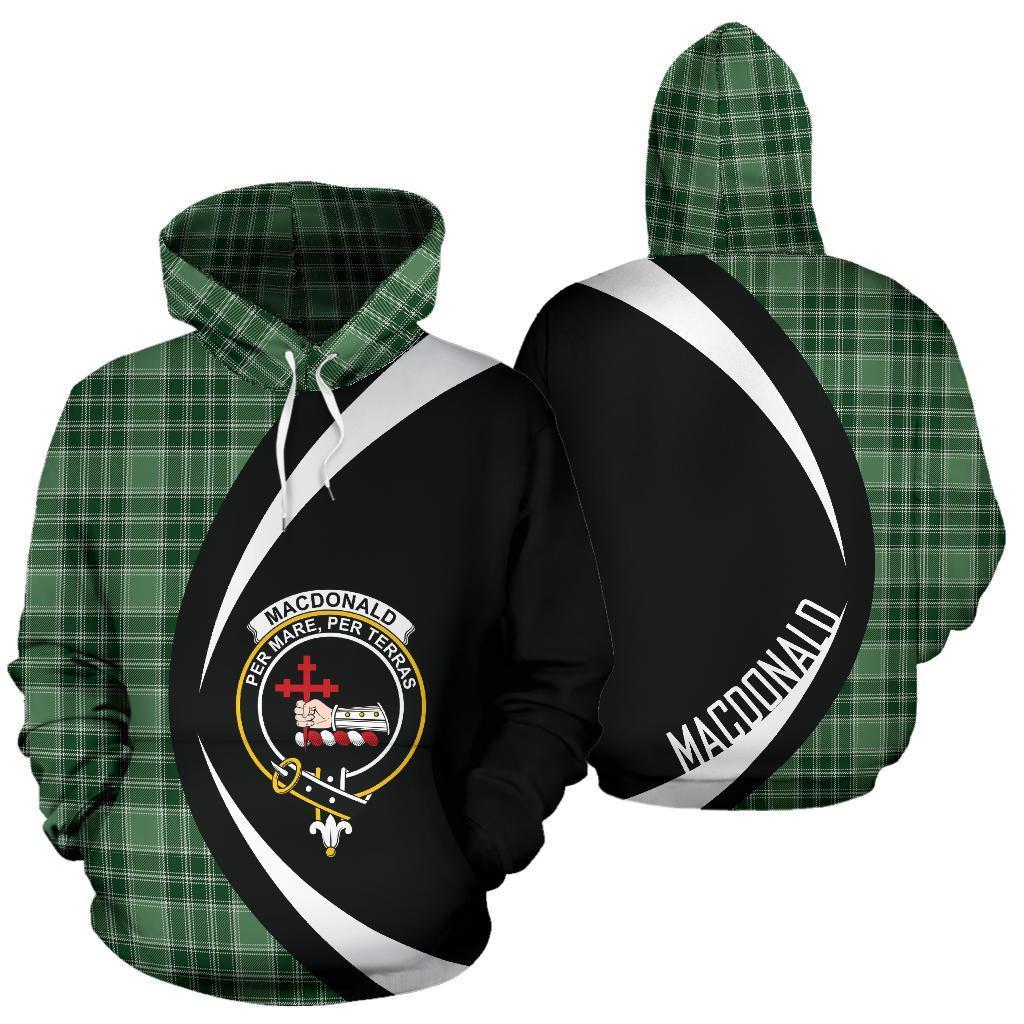 MacDonald Lord of the Isles Hunting Tartan Crest Hoodie - Circle Style
