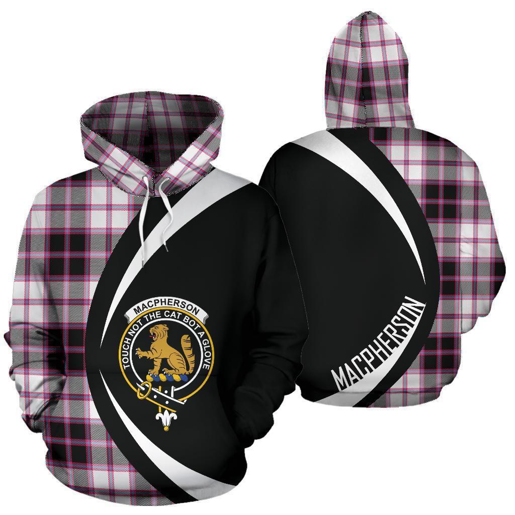 MacPherson Hunting Modern Tartan Crest Hoodie - Circle Style