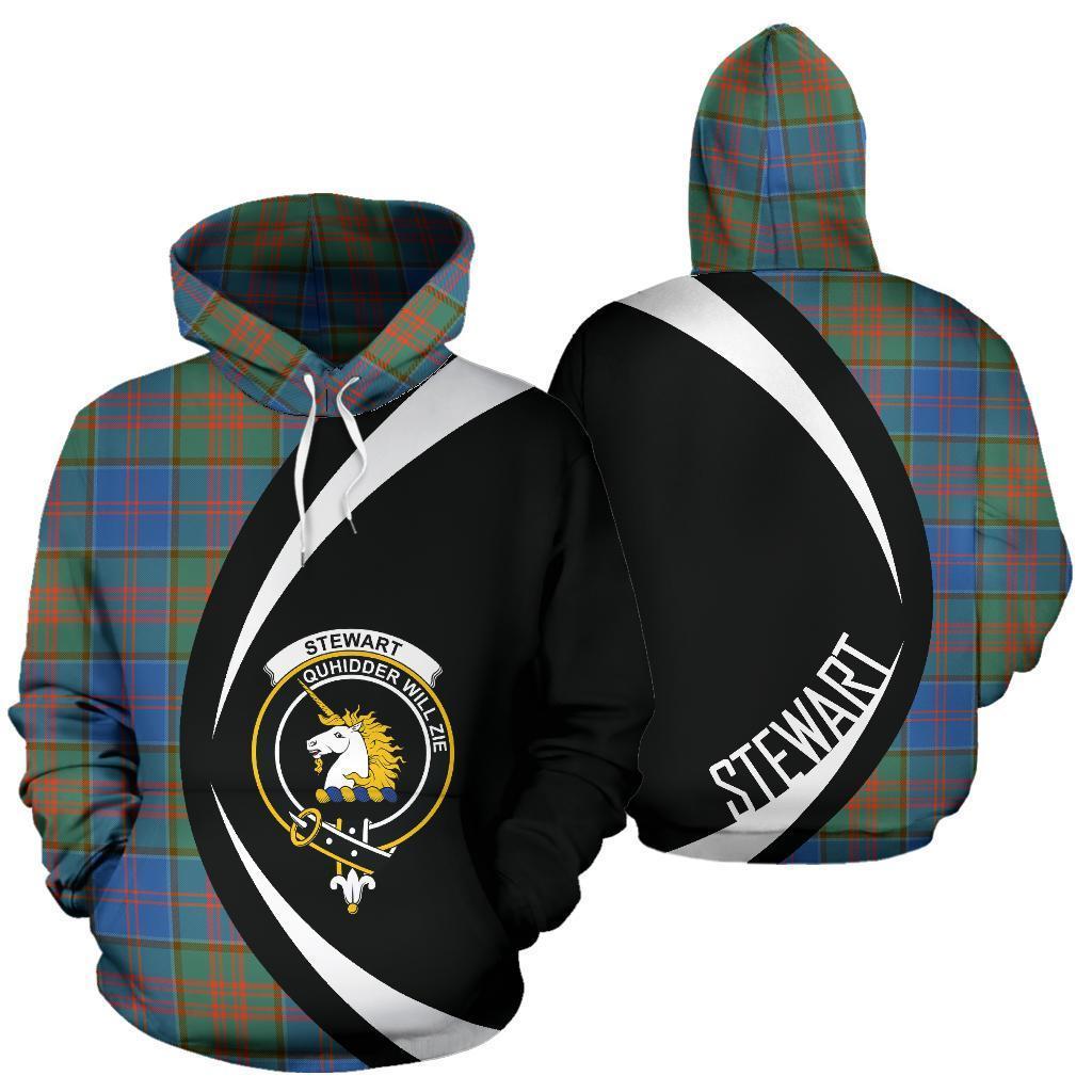 Stewart of Appin Hunting Ancient Tartan Crest Hoodie - Circle Style