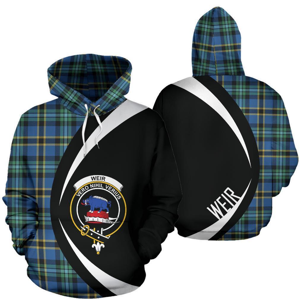 Weir Ancient Tartan Crest Hoodie - Circle Style