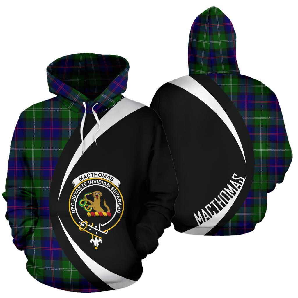 MacThomas Modern Tartan Crest Hoodie - Circle Style
