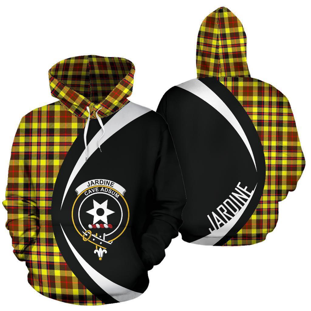 Jardine Tartan Crest Hoodie - Circle Style