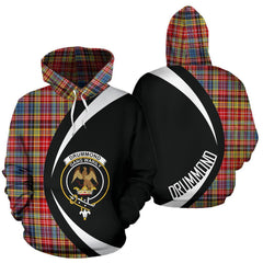 Drummond of Strathallan Tartan Crest Hoodie - Circle Style