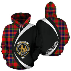 MacPherson Modern Tartan Crest Hoodie - Circle Style