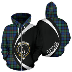 Fletcher Ancient Tartan Crest Zipper Hoodie - Circle Style