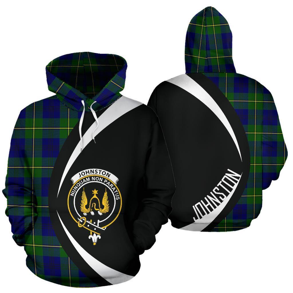 Johnston Modern Tartan Crest Hoodie - Circle Style