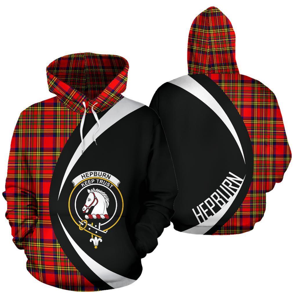 Hepburn Tartan Crest Hoodie - Circle Style
