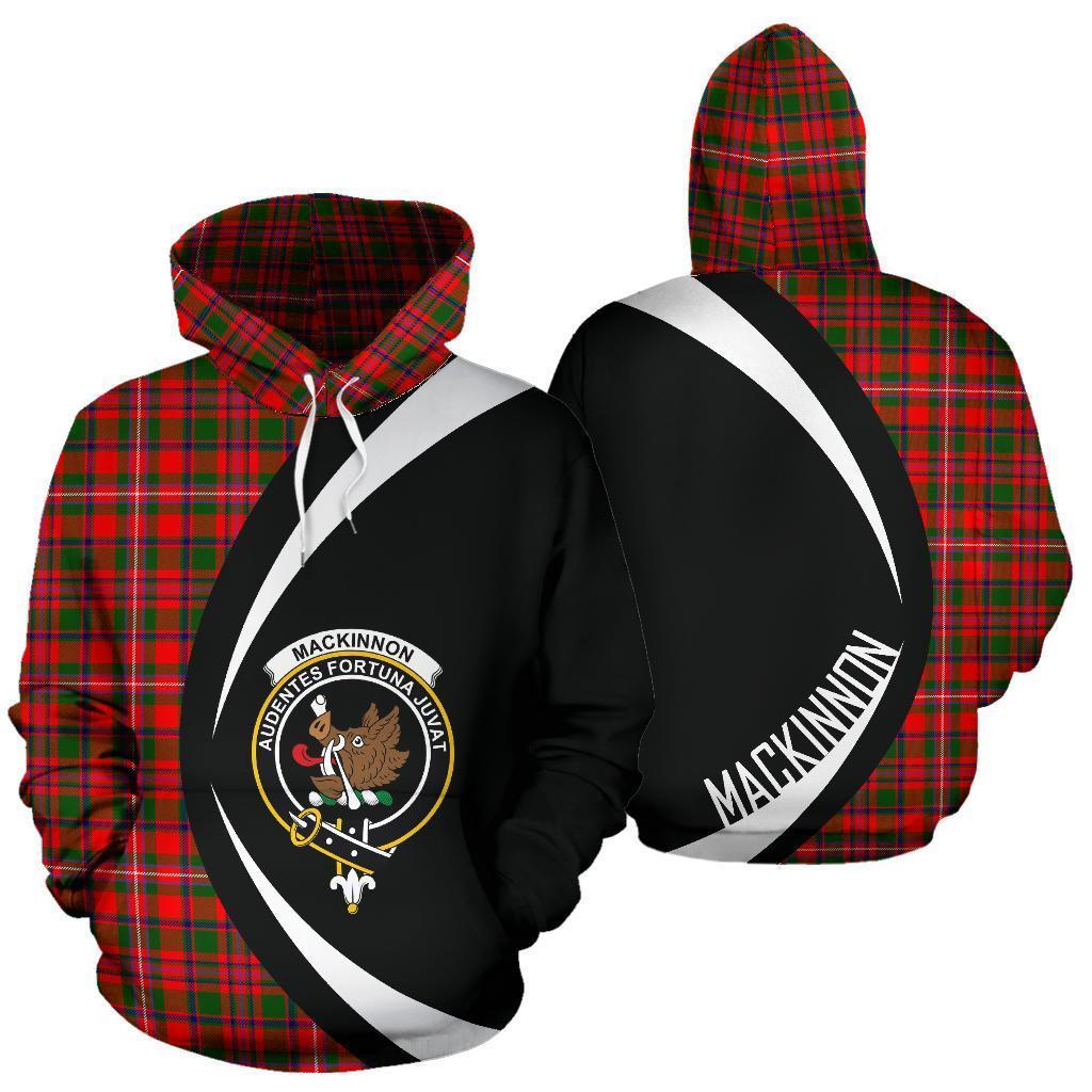MacKinnon Modern Tartan Crest Hoodie - Circle Style