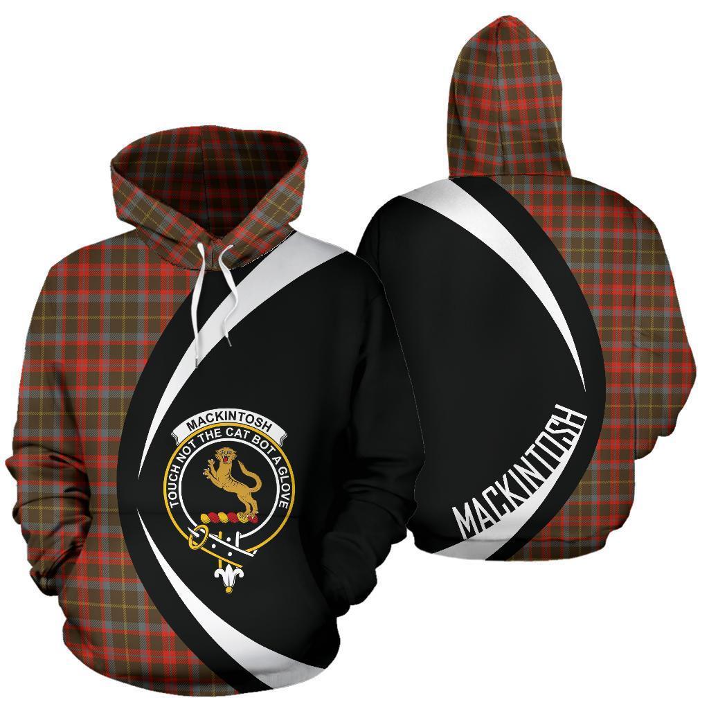 MacKintosh Hunting Weathered Tartan Crest Hoodie - Circle Style