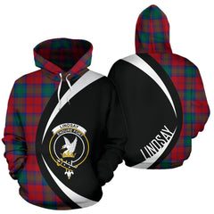 Lindsay Modern Tartan Crest Hoodie - Circle Style