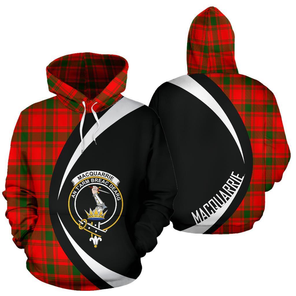 MacQuarrie Modern Tartan Crest Hoodie - Circle Style
