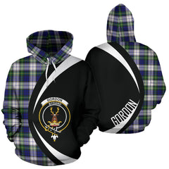 Gordon Dress Modern Tartan Crest Hoodie - Circle Style