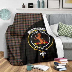 Sutherland Weathered Tartan Crest Blanket Wave Style