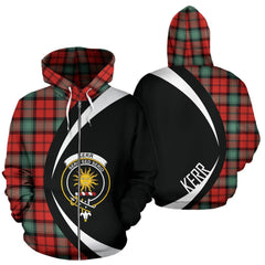 Kerr Ancient Tartan Crest Zipper Hoodie - Circle Style