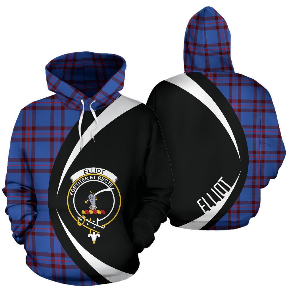 Elliot Modern Tartan Crest Hoodie - Circle Style