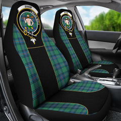 Shaw Of Sauchie Tartan Crest Car Seat Cover - Special Version