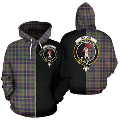 Taylor Weathered Tartan Crest Zipper Hoodie - Half Of Me Style