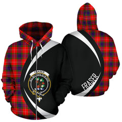 Fraser Modern Tartan Crest Zipper Hoodie - Circle Style