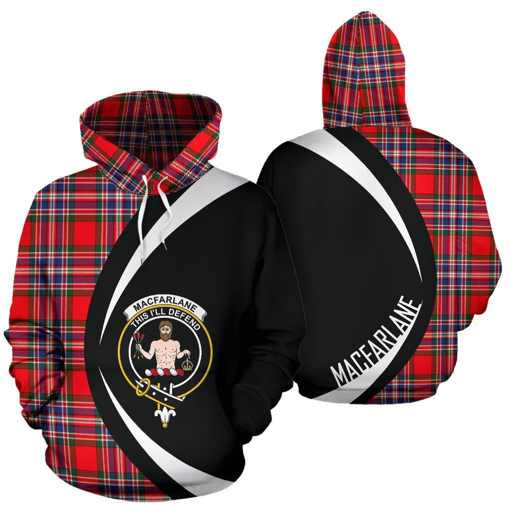 MacFarlane Modern Tartan Crest Hoodie - Circle Style