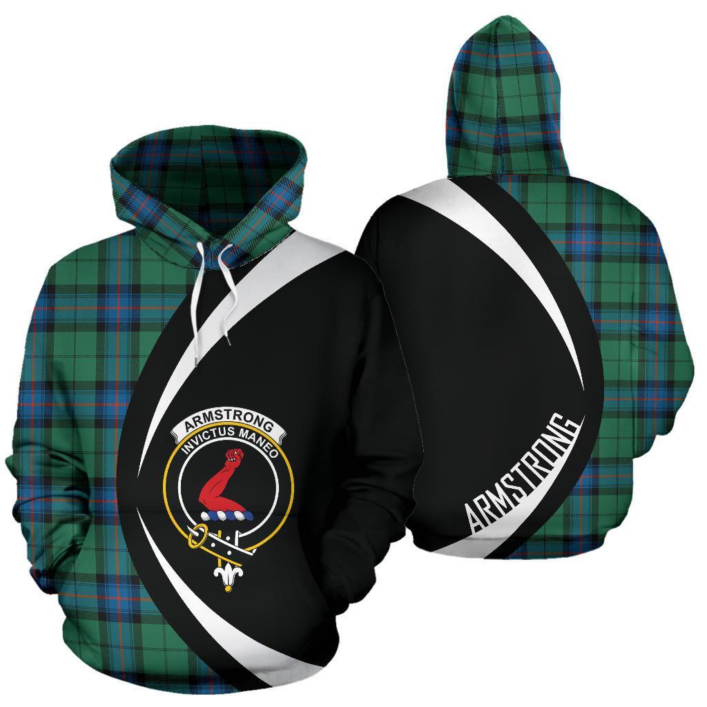 Armstrong Ancient Tartan Crest Hoodie - Circle Style