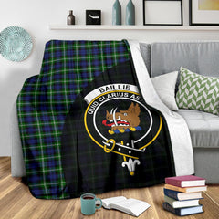 Baillie Modern Tartan Crest Blanket - 3 Sizes